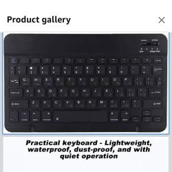 Bluetooth Keyboard 10.1 Inch Ultra Thin Multi Device Keyboard with 80 Key, Russian/English Dual Language for Tablet Phone PC and Other Bluetooth Devic