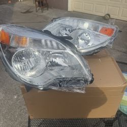 Headlights  Fit 2010-2015 Chevy Equinox Halogen Type w/Bulbs Headlamp LH+RH Driver & Passenger Side
