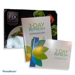 Lot (3) Beach Body Guides Booklets 3 Day Refresh