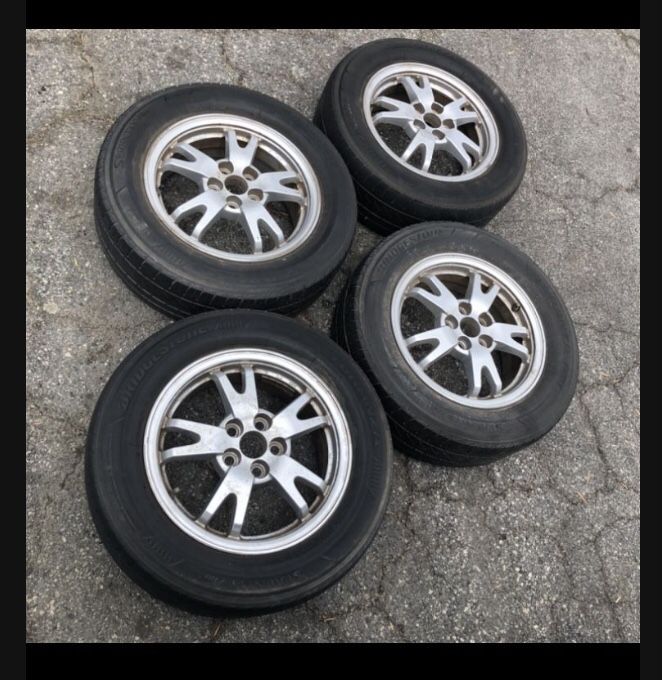 4 — 195/65r15 5x100 5x3.94 Stock Toyota Prius Corolla Impreza Crosstrek Wheels Rims With Tires !!!!!!!!!!