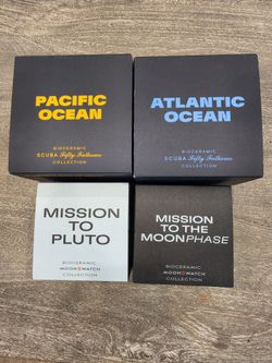 Blancpain & Omega x Swatch Collection (4 Watches) - Snoopy, Pluto, Pacific & Atlantic Ocean $990