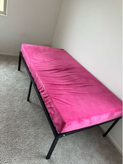 Twin bed and mattress