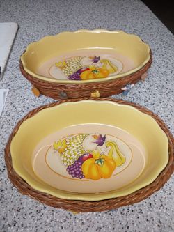 Spinnaker Autumn Cornucopia Baking Dishes