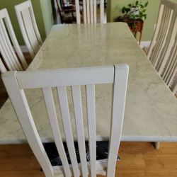 Italian marble dining table.