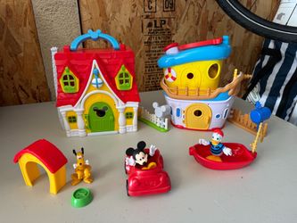 Mickey Mouse  + Donald Duck Clubhouse Playset Lot