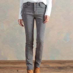 Sundance EUC Women's Gray Sequin Primrose Party Jeans Size 27