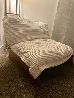 Cozy MAXYOYO Convertible Floor Lounge Chair - Beige Corduroy (Futon / Sleeper)⁠
