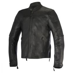 Alpinestars Brera Black Leather Motorcycle Jacket
