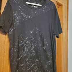 Mens Black Grey Short Sleeved TShirt Size Large Jeans by Buffalo 100% Cotton Rare Unique