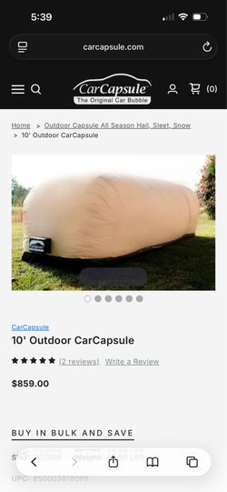 Car capsule outdoor car bubble