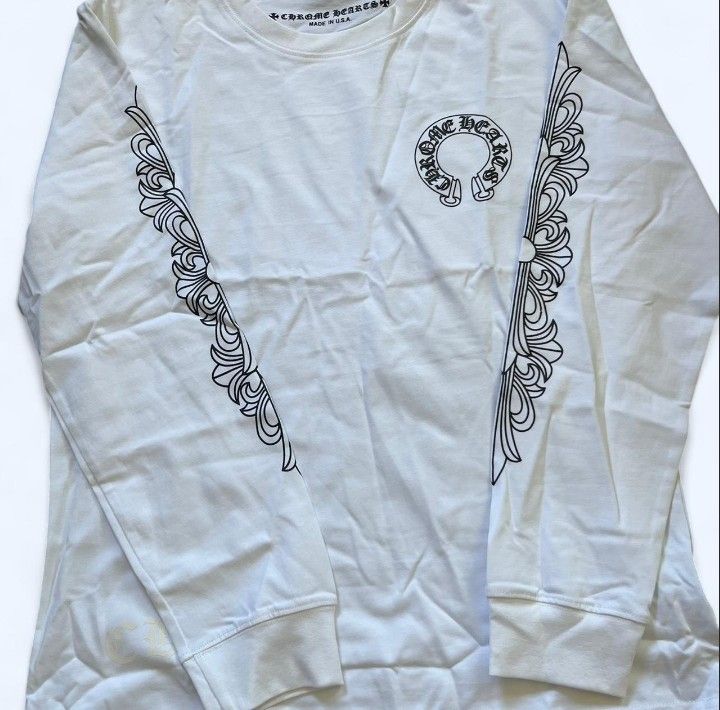 BRAND NEW Chrome Hearts White Long Sleeve T-Shirt Size Medium