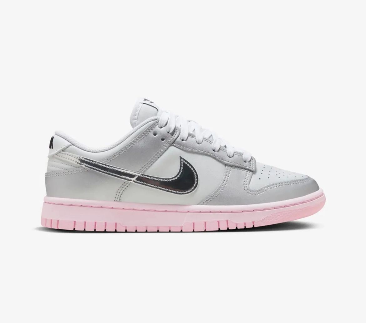 Nike Dunk Low LX Metallic Silver Pink Foam (Women's 9)