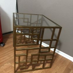 Glass Side Table 
