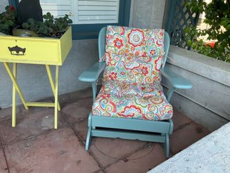 2 Upcycled Vintage Mid Century  Wooden Paddle Arm Platform Rocking  Chairs w/ or w/out Cushions