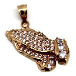 Ladies 10K Gold Praying Hands Pendant