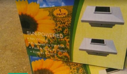 Four by four solar post lights