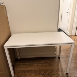 White office desk
