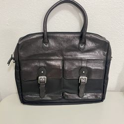 Polo Ralph Lauren Leather Canvas Briefcase