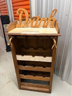 Solid wood wine rack (vintage)