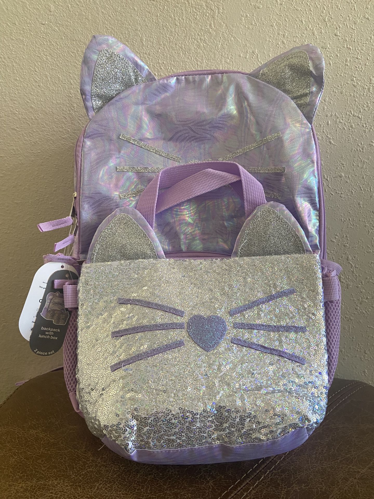 Girls Backpack With Lunch Bag (brand new)