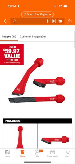Milwaukee Airtip Vacuum Accessories 3pcs $30