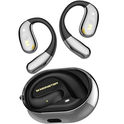 Monster Open Ear AC360, Wireless Bluetooth Rotary Earphone, with Lanyard, Upgraded Bluetooth 6.0, Touch Control, 24h Long Battery Life, IPX5 Waterproo