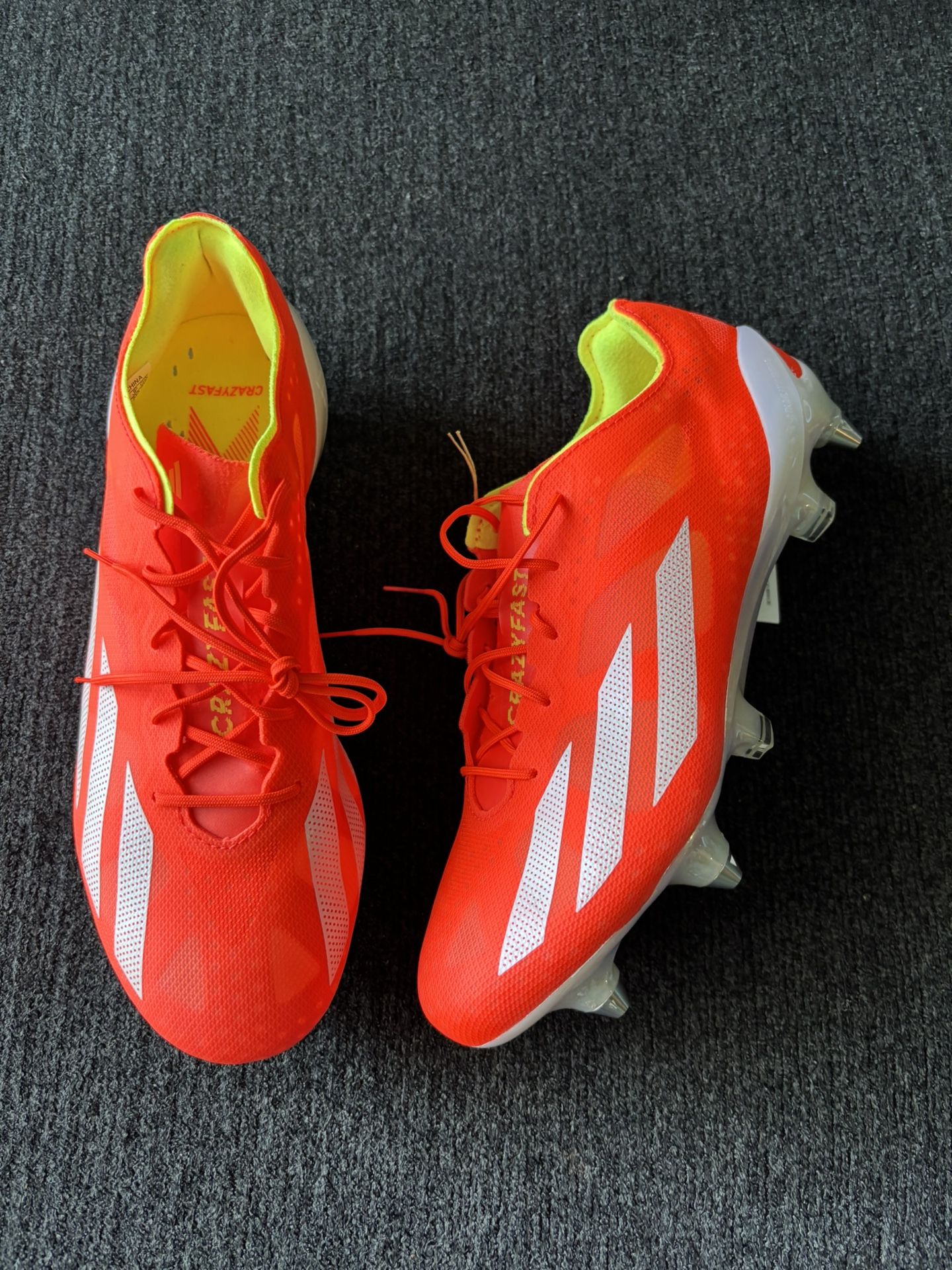 ADIDAS X CRAZYFAST+ SG “ENERGY CITRUS PACK” SOCCER CLEATS SIZE M5/W6