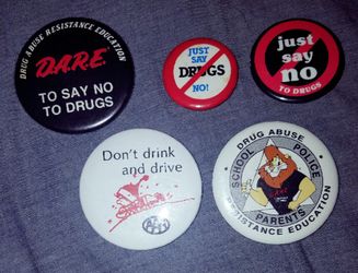 Vintage D.A.R.E. Buttons