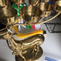 Brass Christmas Candle Holder