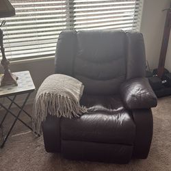 Leather couch and recliner chair