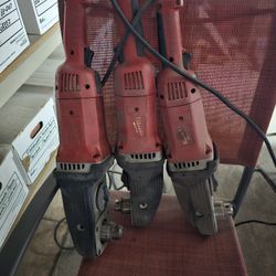 3 Milwaukee Superhawg Drills 