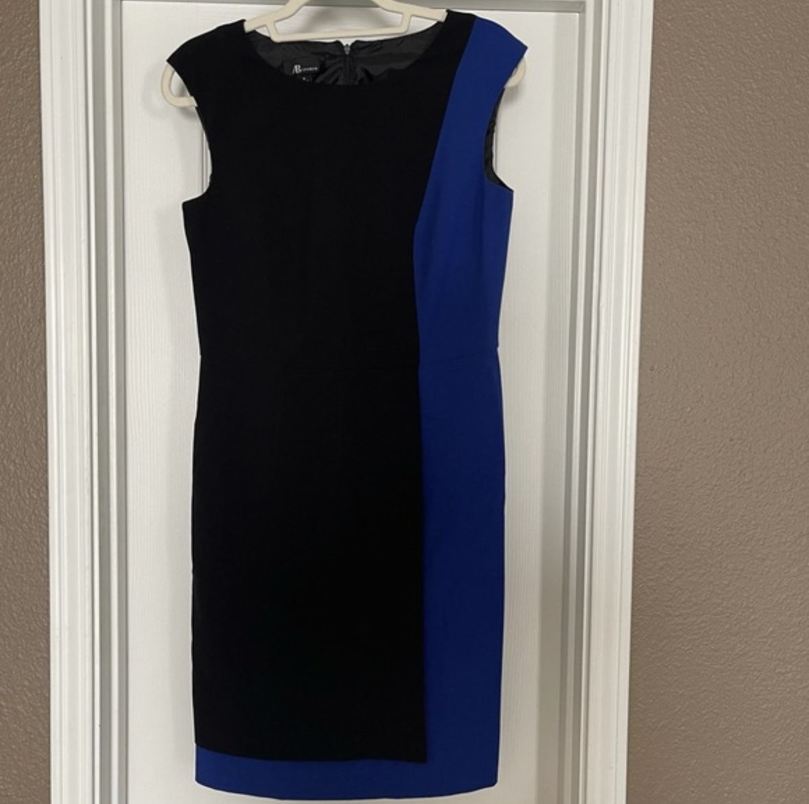 Blue and black dress