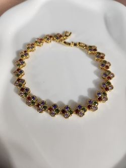 14k Gold Plated Clover Bracelet