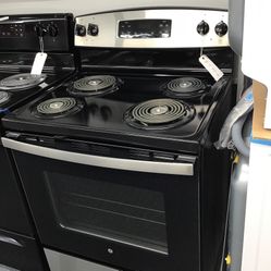 New Scratch And Dent GE Coil To Stainless Steel Range. 1 year Warranty 