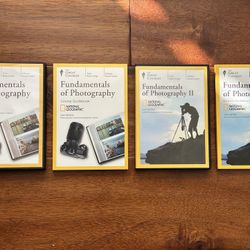NEW 2 x Fundamentals of Photography 1 & 2 Great Courses 8 DVDs 2 Books Learn