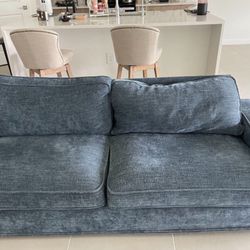 Van Winkle 71.25" Chenille Square Arm Loveseat Sofa, 2 Seater Small Sofa Couch, Removable Sofa Cover