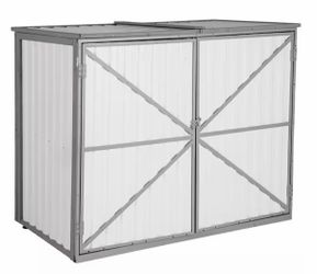 Air105-ZJ Plastic Storage Shed AIR105-ZJ, Strong Metal Frame - White
