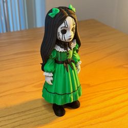 3D Printed Gothic Doll Figurine – Hand-Painted Collectible