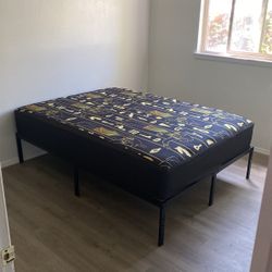Queen Mattress With Platform Bed frame 
