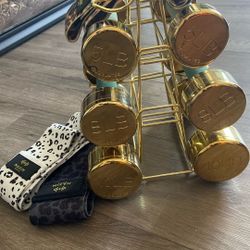 Gold Weights with Cheetah Resistance Bands