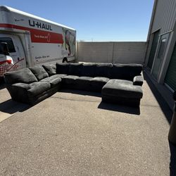   Grey Mammoth Sectional + Free Delivery