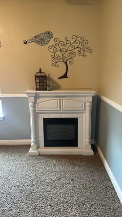 White Electric Fireplace