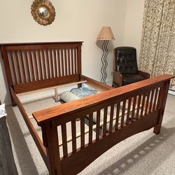 Authentic Vintage Mission Style Oak Bed