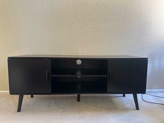 Black century modern tv stand
