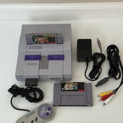 Super Nintendo System Console Mario All Stars Donkey Kong