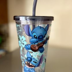 Stitch Tumbler With Straw, Disney