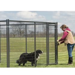 Tarter 6 ft. x 10 ft. Gray Heavy-Duty Dog Kennel Front Panel