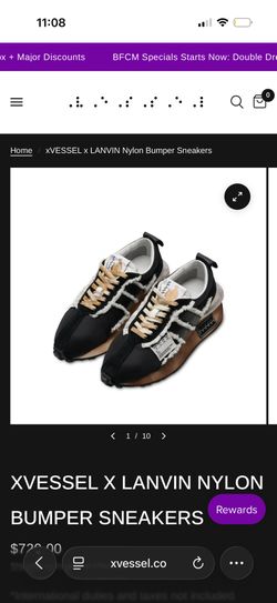 XVESSEL X LANVIN NYLON BUMPER SNEAKERS