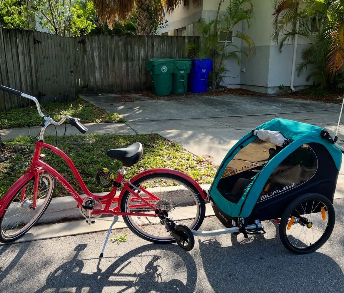 Burley Encore X Bike Trailer & Stroller – Teal/Black