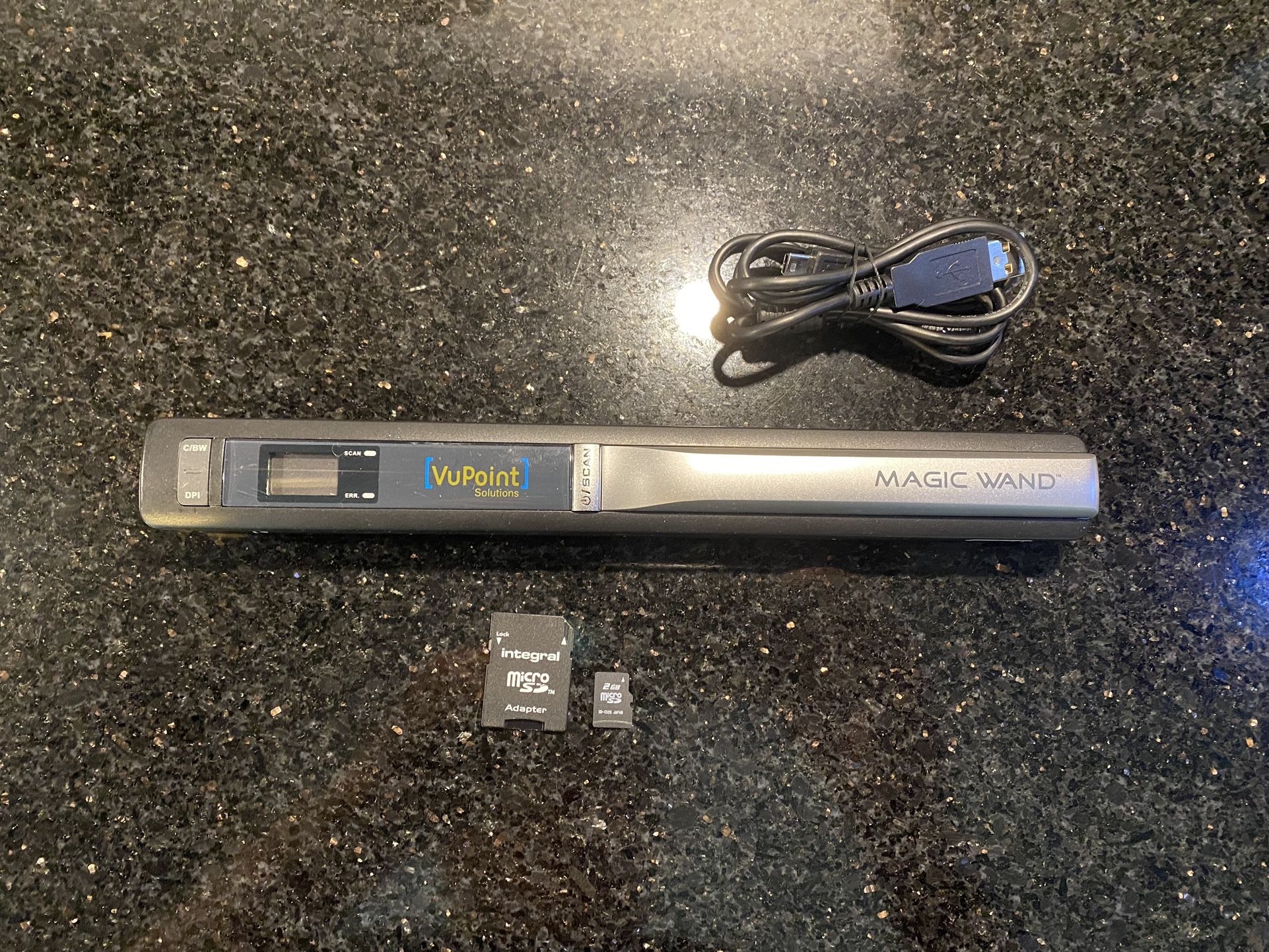 VuPoint Solutions Magic Wand Portable Scanner Color Mono with 2GB Micro